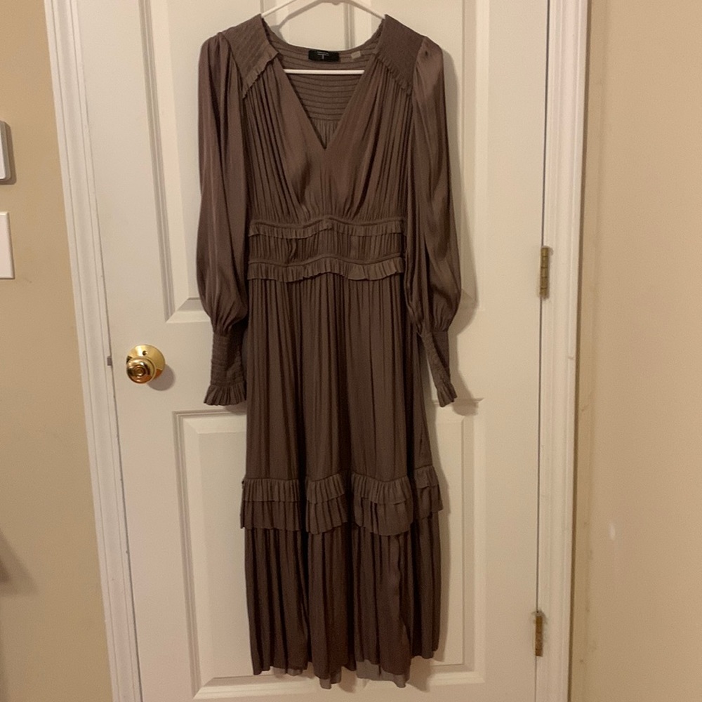Tahari Mocha Midi Dress (Small)